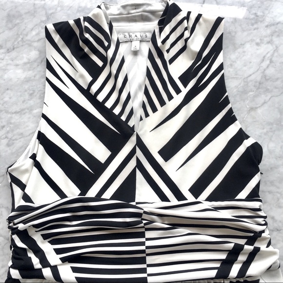 Chaus Tribal Black & White Maxi Dress - Picture 3 of 7